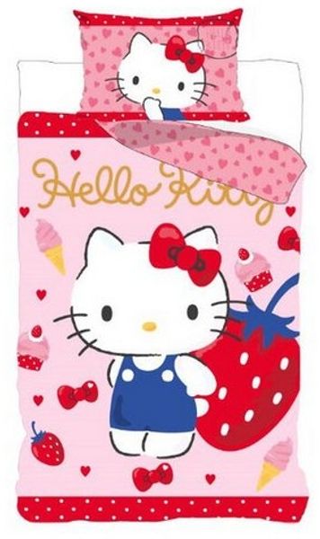 Hello Kitty Kinderbettwäsche Hello Kitty Strawberry Kinderbettwäsche 100x135