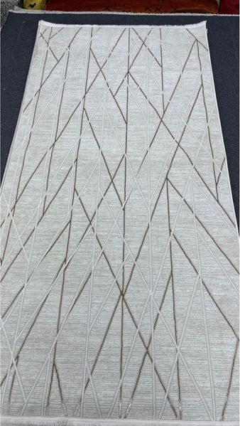 Koza Moonlight Grauer Teppich 100 x 200 cm Acryl Beige 88780508 [en. casa]