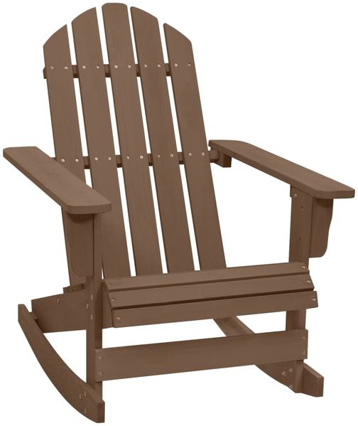Garten-Schaukelstuhl, Relaxstuhl Holz Braun