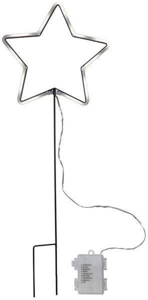 MARELIDA LED-Stern für außen LED Leuchtstern Lichterstern 8 Funktionen 58cm Außen Weihnachtsdeko, LED Classic, Neutralweiß (3300K bis 5300K)