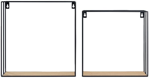 Day Wandregale 2er Set, Metall schwarz, 28 x 32 x 12 cm, hängend