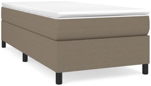 vidaXL Boxspringbett mit Matratze Taupe 90x190 cm Stoff 3144387