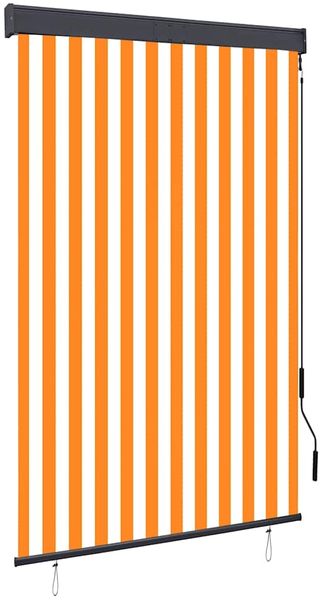 vidaXL Außenrollo 120 x 250 cm Weiß und Orange 145963