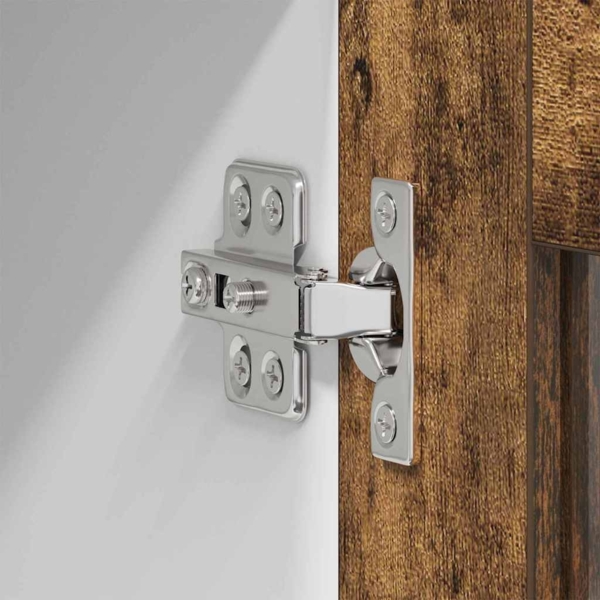 vidaXL Hängeschrank mit Tür Riga Geräucherte Eiche 40 x 31 x 80 cm 884306 Bild 8