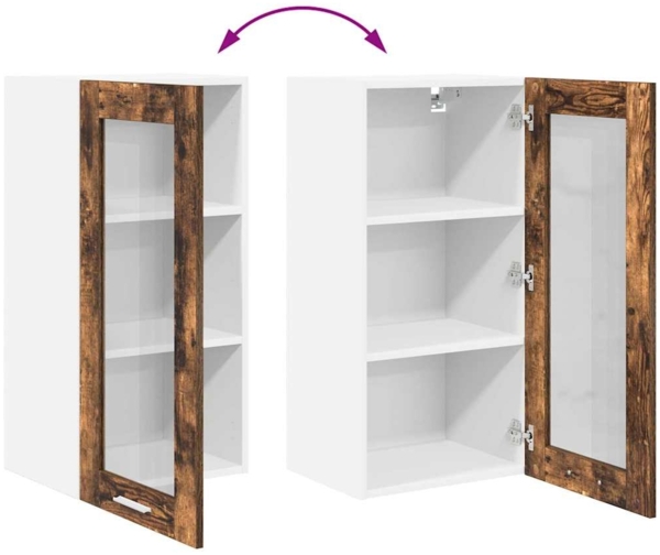 vidaXL Hängeschrank mit Tür Riga Geräucherte Eiche 40 x 31 x 80 cm 884306 Bild 10