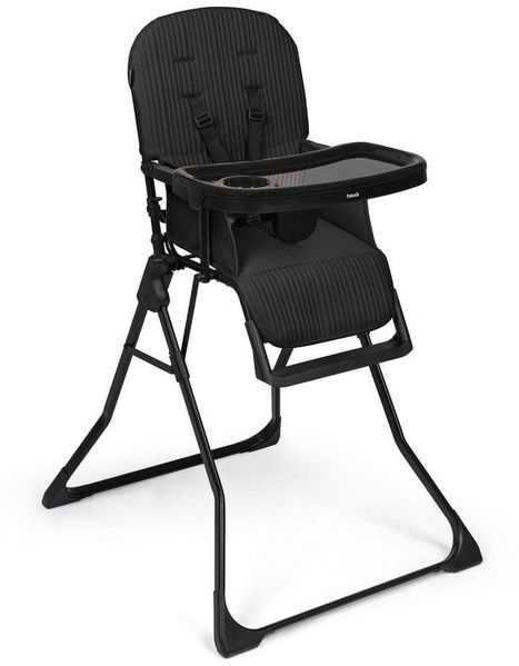 Hauck Hochstuhl Sit N Go - Black, leichter Kinderhochstuhl ab 6 Monaten bis 15 kg mit Gurt - faltbar