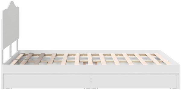 vidaXL Aufbewahrungsbett mit Kopfteil Weiß 140 x 200 cm Holzwerkstoff 3413499 Bild 9