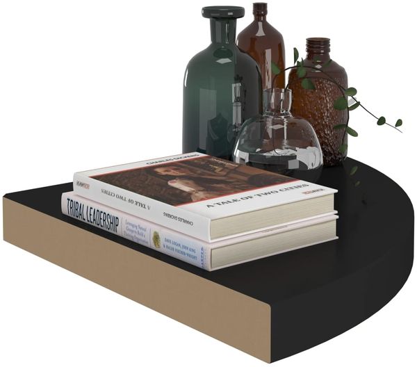 vidaXL Eck-Schweberegale 2 Stk. Schwarz 35x35x3,8 cm MDF 323920 Bild 7