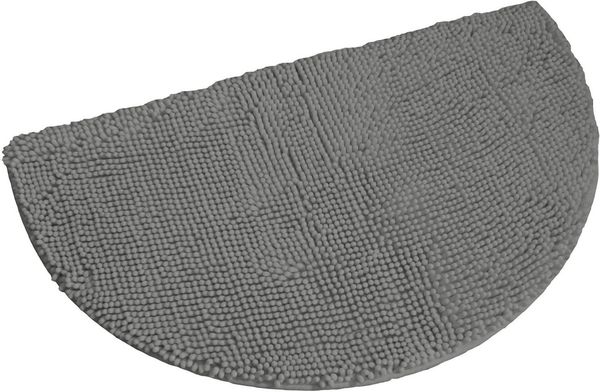 KiNZLER Badematte Chenille, Höhe 18 mm, rutschhemmend beschichtet, fußbodenheizungsgeeignet, Polyester, halbrund, Badteppich, Uni Farben, weich, als rechteckig & halbrund erhältlich