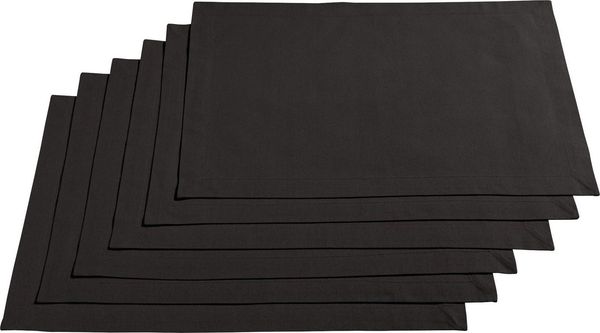 REDBEST Platzset Tischset "Seattle" 6er-Pack, Baumwolle Uni
