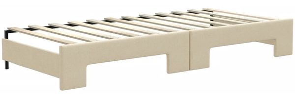 vidaXL Tagesbett Ausziehbar mit Schubladen Creme 80x200 cm Stoff 3197461 Bild 6