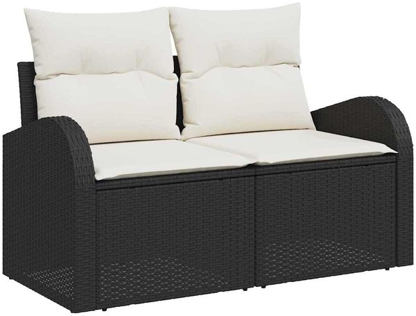 vidaXL Gartensofa-set 6 pcs Schwarz Poly-Rattan 3346057 Bild 4