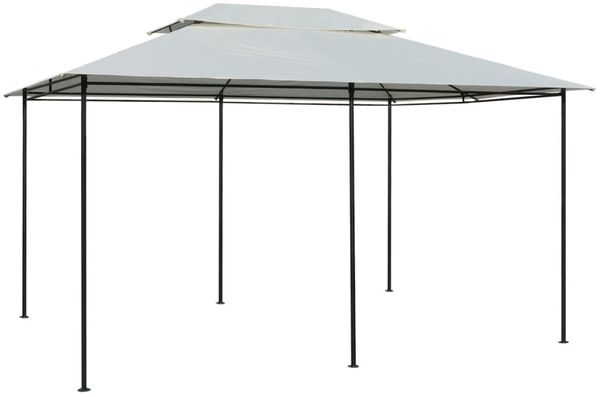 vidaXL Gartenpavillon mit Gardinen 4x3 m Weiß 43216 Bild 2