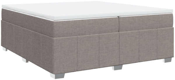 vidaXL Boxspringbett mit Matratze Taupe 200x200 cm Stoff 3285502