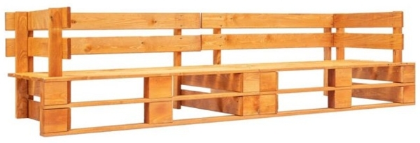 vidaXL Garten-Palettensofa 2-Sitzer Honigbraun Holz 277449 Bild 3