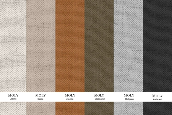 Ecksofa Designersofa SOLVIE in Stoff Moly Beige Seite Universal Bild 3