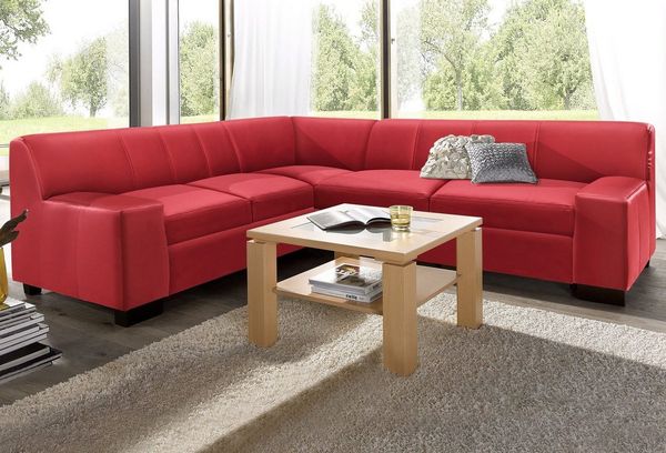 DOMO collection Ecksofa Norma Top, elegant und modern, flache Armlehnen, L-Form, wahlweise mit Bettfunktion