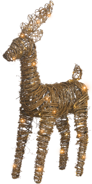 Weihnachtsdekoration LED GRINDAVIK Rentier 97 cm Naturfarben