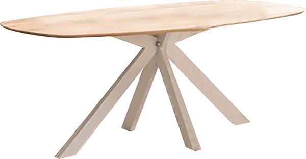 Home affaire Esstisch Vermont, aus massiver Eiche mit robustem Metallgestell