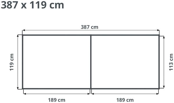 GFP Aluminium Hochbeet KINGSIZE DANIELA - 387 x 119 x 77 cm - Anthrazit, Stecksystem, langlebig Bild 5