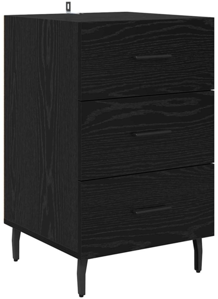 vidaXL Nachttisch Schwarz Eichen-Optik 40 x 40 x 66 cm Holzwerkstoff 882136