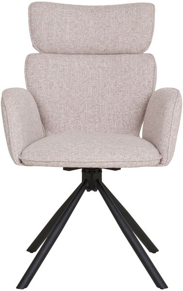 Drehstuhl >Cordoba< (2er-Set) in Hellgrau, Stahl, Stoff - 61x95x61cm (BxHxT) Bild 3