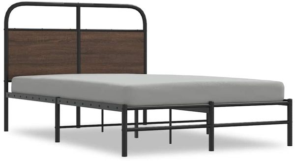Einzelbettgestell Design für Erwachsene ohne Matratze 120x190 cm Braun Eichen-Optik d3851e