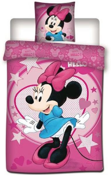 Disney Minnie Maus Bettwäsche Set – Kuscheliger 140cm x 200cm Bettbezug und 63cm x 63cm Kissenbezug für Kinder