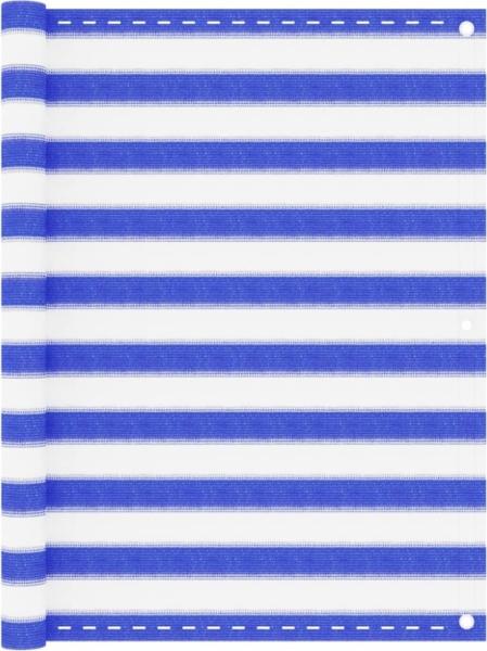 vidaXL Balkon-Sichtschutz Blau und Weiß 120x400 cm HDPE 310893