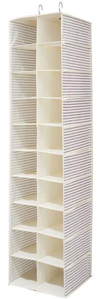 mDesign Hängeregal Organizer Aufbewahrung 20 Fächer Kunststoff Blau / Beige