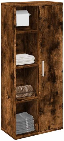 vidaXL Badezimmerschrank mit Rollenhalter Räuchereiche 39x22x90 cm 858528