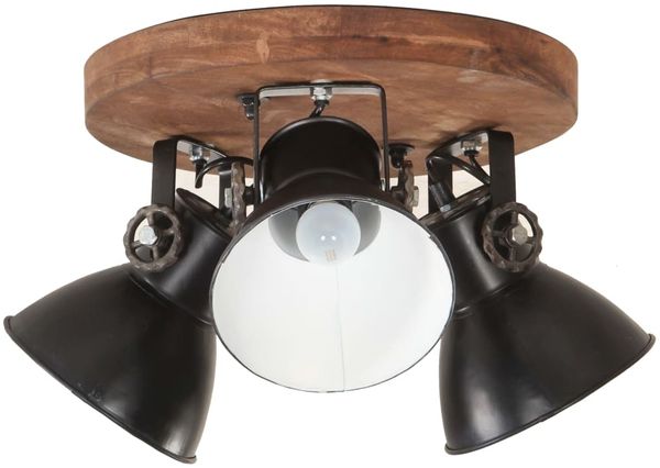 vidaXL Deckenlampe Industriestil 25 W Schwarz 42x27 cm E27 320515 Bild 2