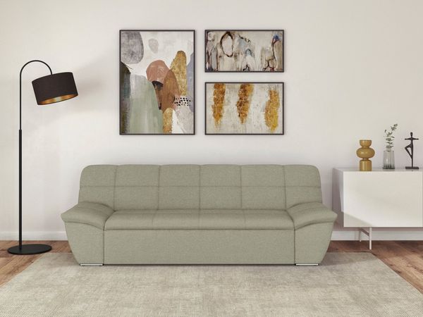 DOMO collection 3-Sitzer Splash, moderne Steppung im Sitz und Rücken, komfortabel, flache Armlehnen zum Entspannen