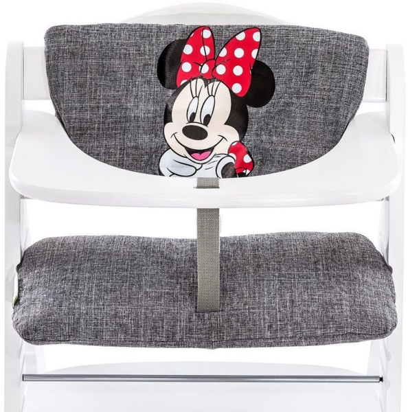Hauck Hochstuhlauflage Luxe Minnie-Sitz-Kissen, grau