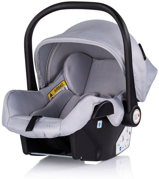Chipolino Babyschale i-Size Aura (40-85cm) Gruppe 0+, Griff verstellbar, Gurt grau gemustert