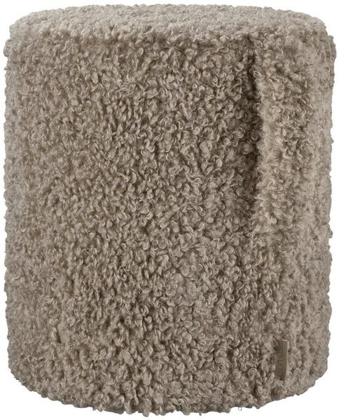 blomus Hocker -TEDDY- Sitzhocker, Kuschelhocker, Wohnzimmerhocker modern (1 Hocker), Flauschig weicher Bezug, Mit Trageschlaufe, zertifiziert