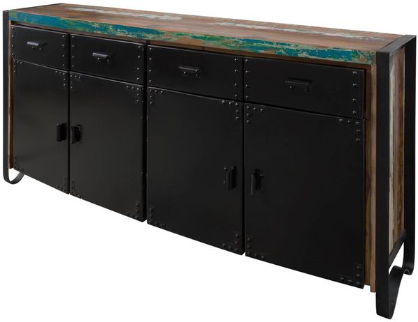 Sideboard Altholz 180x43x90 mehrfarbig lackiert INDUSTRIAL #101