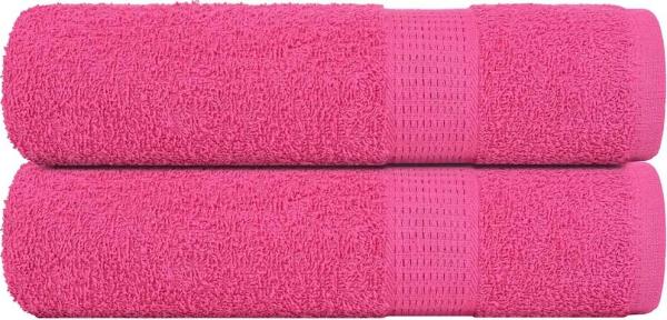 vidaXL Badetücher 2 Stk. Rosa 100x150 cm 360 g/m² 100% Baumwolle 137052