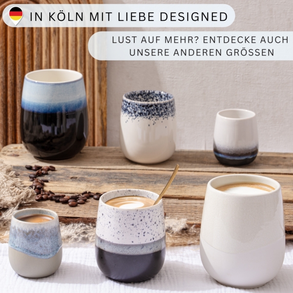 SÄNGER Steingut Kaffeebecher Siena 6 teilig 215 ml Bild 6