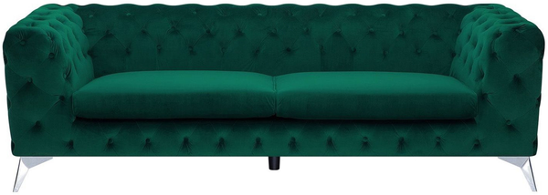 3-Sitzer Sofa Samtstoff grün SOTRA
