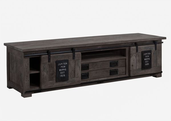 TV-Board Mango 180x55x50 grau lackiert RAILWAY #246