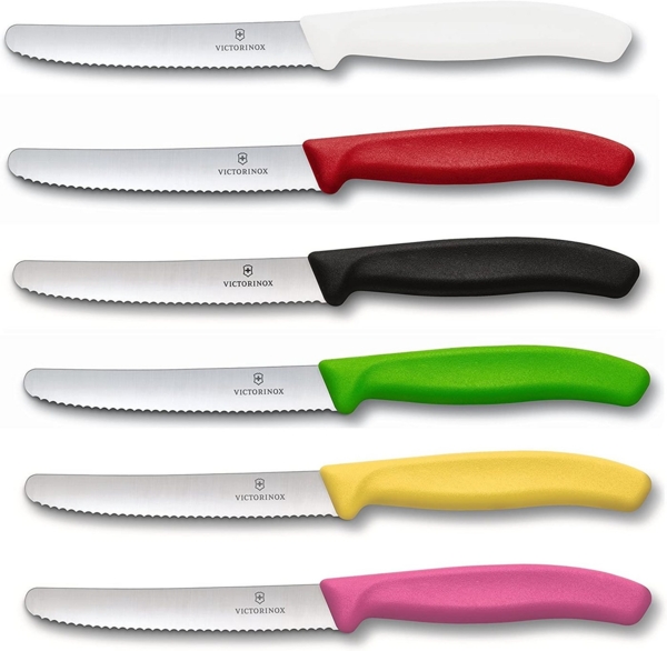 Victorinox Brotzeitmesser Brotzeitmesser Set – 6 Stück, Swiss Classic, bunt