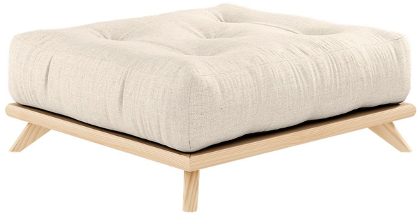 Karup Design SENZA Futonhocker Gestell Natur, Matratze Leinen