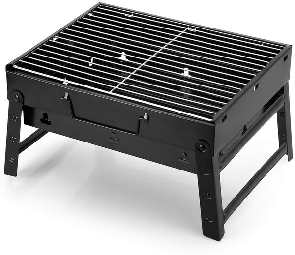 AGM Holzkohlegrill Picknickgrill Edelstahl Kleiner Grill Portable Campinggrill Abnehmbare BBQ Grills für Outdoor Garten Party