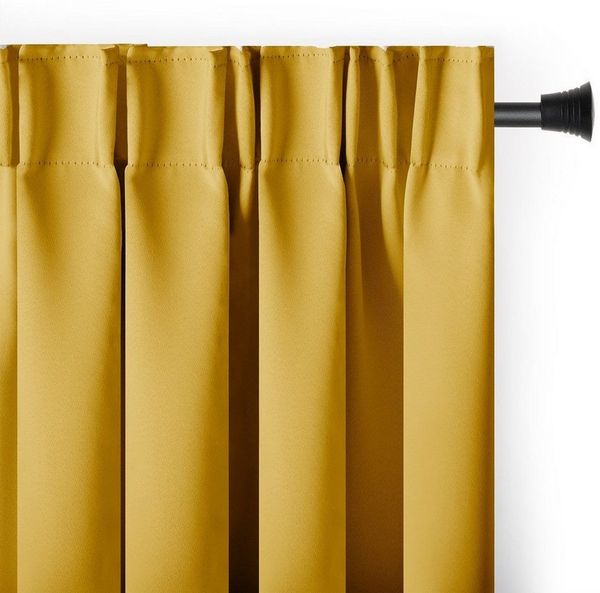 AmeliaHome Gardine Gardine Vorhang Einfarbig Verdunklungsvorhang Aufhängung Pleat (1 St), Kräuselband, verdunkelnd