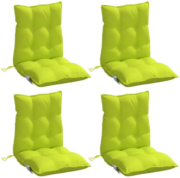 vidaXL Niedriglehner-Auflagen 4 Stk. Knallgrün Oxford-Gewebe 377705 Bild 3
