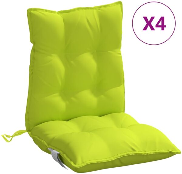 vidaXL Niedriglehner-Auflagen 4 Stk. Knallgrün Oxford-Gewebe 377705 Bild 2