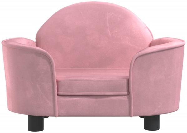 vidaXL Hundebett, Samt, Rosa, 45 x 40 x 66 cm Bild 2