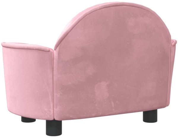 vidaXL Hundebett, Samt, Rosa, 45 x 40 x 66 cm Bild 4