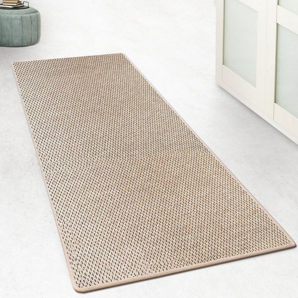Floordirekt Läufer Kalkutta, robuste & strapazierfähige Sisal-Naturfaser, Rutschfest, rechteckig, Höhe: 5 mm, Sisal Teppichläufer in Boho-Style für alle Räume - verschiedene Größen